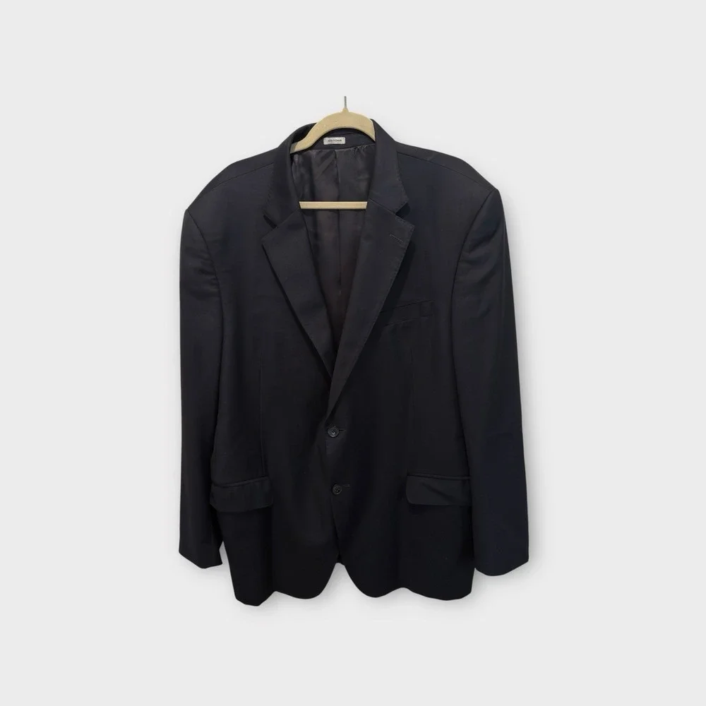 Peter Millar Wool Sport Coat 2-Button Blazer Men's Size 48T‎ Navy